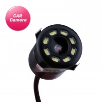 Câmera retrovisora de carro HD com kit de monitor de backup de estacionamento reverso 8 LED CCD CMOS