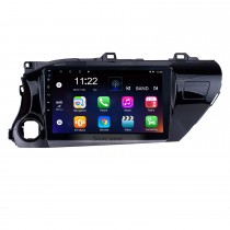 10.1 polegada android 12.0 hd touchscreen rádio para 2016 2017 2018 toyota hilux motorista da mão esquerda com bluetooth gps sistema de navegação usb fm suporte de controle de volante dvr câmera retrovisor obd