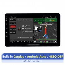 Sistema de navegação GPS de rádio universal Android 10.0 de 8 polegadas com suporte para Bluetooth com tela sensível ao toque HD Carplay OBD2