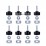 Kit de porca de fixador de parafusos de parafuso de carro para 2007-2016 Jeep Wrangler Instalação rápida de remoção rápida rápida 6pcs