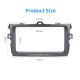 Prata Double Din 2008 2009 2010 Toyota Corolla Radio Car Fascia Instalação Traço Kit DVD Quadro Cover Plate