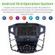 HD Touchscreen de 8 polegadas Android 10.0 para 2011 2012 2013 Ford Focus com Sistema de Navegação GPS Rádio Carplay Compatível com Bluetooth TV Digital