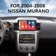 Android 13.0 de 9 polegadas para 2004 2005 2006 2007 2008 NISSAN MURANO Sistema de navegação GPS estéreo com suporte para tela sensível ao toque Bluetooth Câmera retrovisora