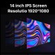 Android 12.0 Nova tela IPS de 14 polegadas HD Full touch 1920 * 1080 Encosto de cabeça de alta definição Ajuste multi-ângulo Transmissor TF Transmissor FM 2.1A Carregamento USB