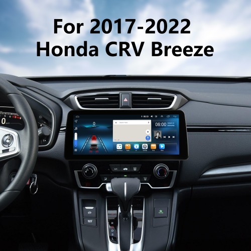 Для 2017 2018 2019 2020 2021 2022 Honda CRV Breeze 12,3-дюймовый Android 12.0 HD с сенсорным экраном Авто Стерео WIFI Bluetooth GPS-навигационная система Поддержка радио SWC DVR OBD Carplay RDS