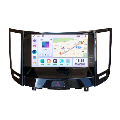 9-дюймовый Android 13.0 для 2013 INFINITI FX35 / FX37 Стереосистема GPS-навигации с Bluetooth OBD2 DVR HD с сенсорным экраном Камера заднего вида