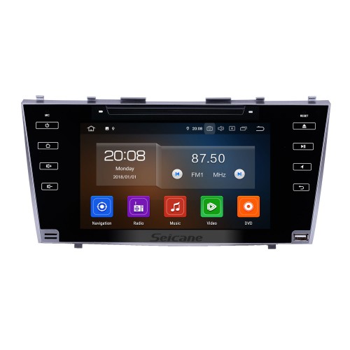 8 дюймов 2007-2011 Toyota Camry Android 11.0 GPS-навигация Радио Bluetooth HD с сенсорным экраном AUX Carplay Music поддержка 1080P Цифровое ТВ Задняя камера