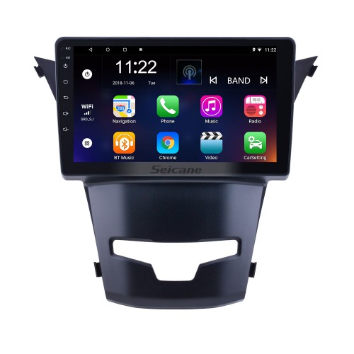 OEM 9-дюймовый Android 13.0 для 2014 2015 2016 SsangYong Korando Радио Bluetooth HD с сенсорным экраном Поддержка GPS-навигации Carplay DAB + OBD2