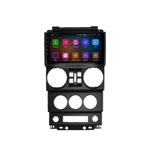 9-дюймовый Android 13.0 для JEEP WRANGLER RUBICON 4 DOORS 2008-2010 Радио GPS-навигационная система с сенсорным экраном HD Bluetooth Поддержка Carplay OBD2
