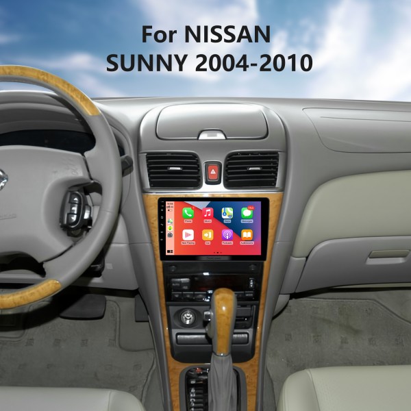 9-дюймовый Android 14.0 для NISSAN SUNNY 2004-2010 Радио GPS-навигационная система с сенсорным экраном HD Поддержка Bluetooth Carplay OBD2