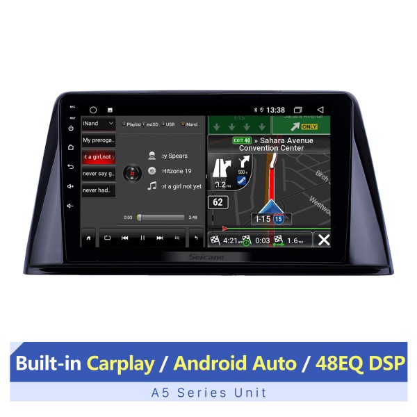 HD-сенсорный экран 9-дюймовый Android 13.0 GPS-навигатор для Peugeot 308 2016-2018 с поддержкой Bluetooth Камера заднего вида Carplay