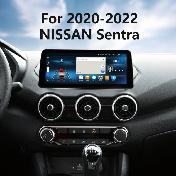 12,3-дюймовый сенсорный экран Andriod 12.0 HD для Nissan Sylphy 2020, 2021, 2022 годов, система GPS-навигации с поддержкой Bluetooth Carplay