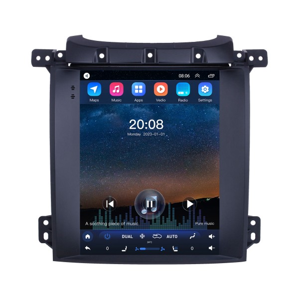 Для 2004-2008 Kia Sorento Radio 9,7-дюймовый Android 10.0 GPS-навигация с сенсорным экраном HD Поддержка Bluetooth Carplay Задняя камера