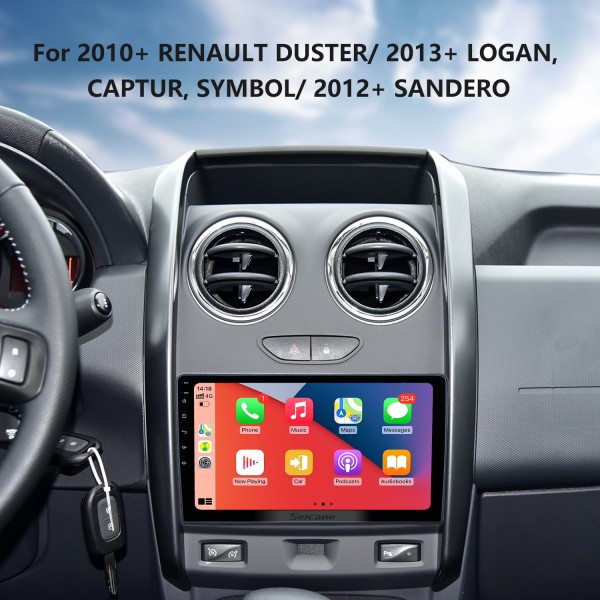 9-дюймовый Android 13.0 для RENAULT DUSTER 2010+ 2013+ LOGAN CAPTUR SYMBOL 2012+ SANDERO Стерео GPS-навигационная система с поддержкой Bluetooth Carplay Камера