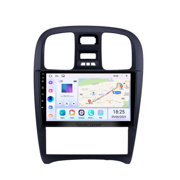 Сенсорный HD-экран 9-дюймовый Android 13.0 GPS-навигация Радио для Hyundai Sonata 2003-2009 гг. с поддержкой Bluetooth AUX Carplay TPMS