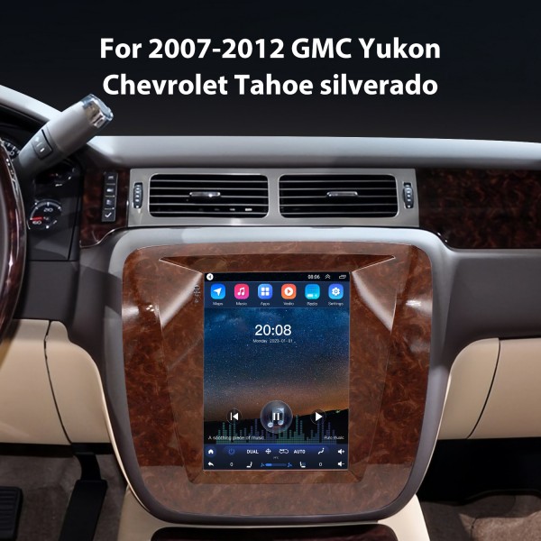 9,7-дюймовый Android 10.0 GPS-навигатор для GMC Yukon Chevrolet Tahoe silverado 2007-2012 с сенсорным экраном HD Поддержка Bluetooth AUX Carplay OBD2