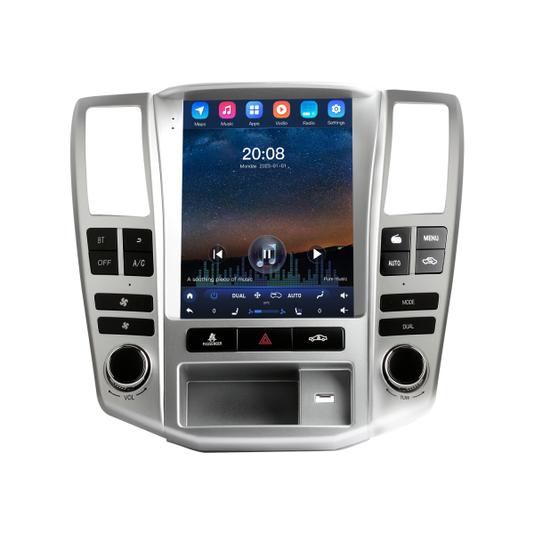 9,7-дюймовый Android 10.0 HD с сенсорным экраном и GPS-навигацией для Lexus RX330 RX300 RX350 RX400 2004–2008 годов с поддержкой Bluetooth USB AUX Carplay TPMS