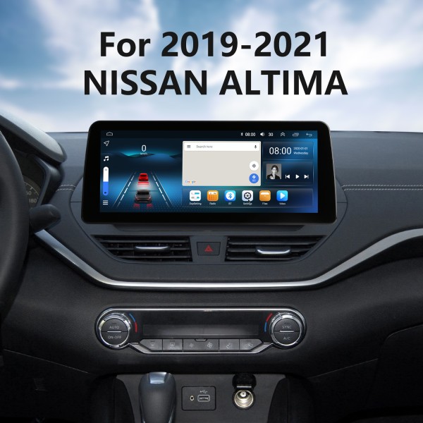 Стерео HD-сенсорный экран Android 12.0 Carplay 12,3 дюйма для 2019 2020 2021 гг. Замена радиоприемника Nissan Teana с GPS-навигацией Поддержка Bluetooth FM/AM Камера заднего вида WIFI