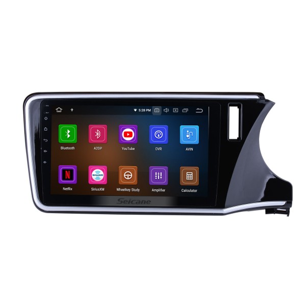 10,1-дюймовый сенсорный экран Android 13.0 HD с радио GPS-навигатор для 2014 2015 2016 2017 Honda CITY RHD с Bluetooth Music Mirror Link OBD2 3G WiFi Резервная камера Видео 1080P AUX Управление рулевым колесом