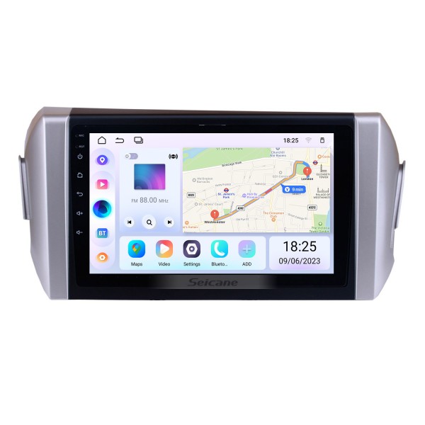 9-дюймовый HD-сенсорный экран Android 14.0 Радио для Toyota INNOVA 2015 года с левосторонним управлением GPS-навигация SWC Bluetooth USB WIFI Задний вид Carplay Поддержка видео DVR TPMS