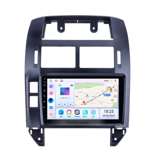 OEM 9-дюймовый Android 13.0 для 2004 2005 2006-2011 Volkswagen VW POLO Touareg T5 Радио Bluetooth HD с сенсорным экраном Поддержка системы GPS-навигации Carplay