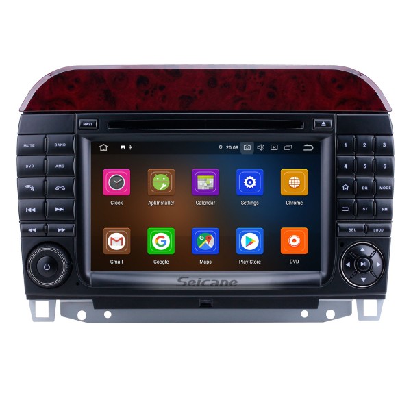 Android 11.0 1998-2005 Mercedes Benz S Class W220/S280/S320/S320 CDI/S400 CDI/S350/S430/S500/S600/S55 AMG/S63 AMG/S65 AMG 7-дюймовый HD-сенсорный экран GPS-навигация Радио с поддержкой Carplay Bluetooth DVR