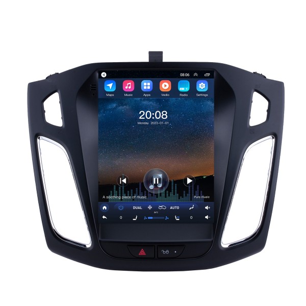 Android 10.0 2012 2013 2014 2015 Ford Focus 9,7-дюймовый сенсорный экран Tesla Style HD Автомобильная стереосистема Радио Головное устройство GPS-навигация Поддержка Bluetooth Управление рулевым колесом USB WIFI OBD2 Камера заднего вида