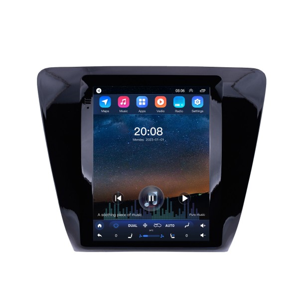 9,7-дюймовый Android 10.0 Radio GPS-навигационная система для 2015 2016 2017 2018 Skoda Octavia с 4G WIFI Поддержка четырехъядерного процессора Mirror Link OBD2 Управление рулевым колесом HD 1080P Видеокамера заднего вида