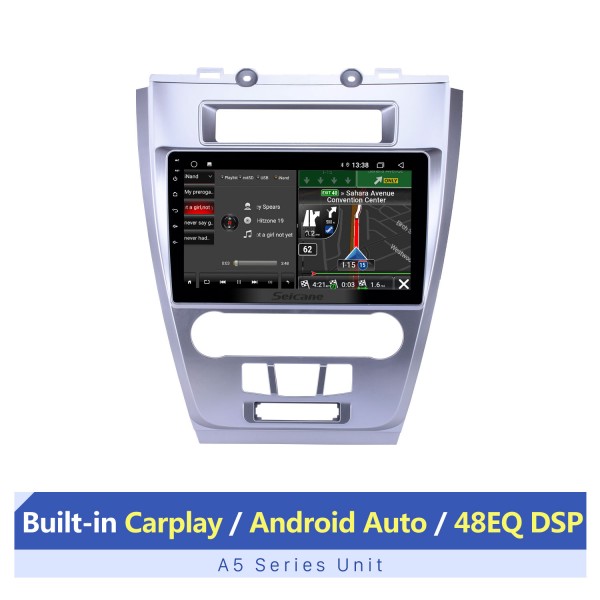 10,1-дюймовый Android 10.0 для Ford Mondeo-Zhisheng 2009–2012 гг. Ручная GPS-навигация Радио с Bluetooth HD Сенсорный экран Поддержка WIFI TPMS DVR Carplay Камера заднего вида DAB+