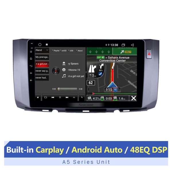 10,1-дюймовый Android 13.0 для 2010-2017 TOYOTA ALZA GPS-навигация Радио с сенсорным экраном Bluetooth HD Поддержка WIFI TPMS DVR Carplay Камера заднего вида DAB+