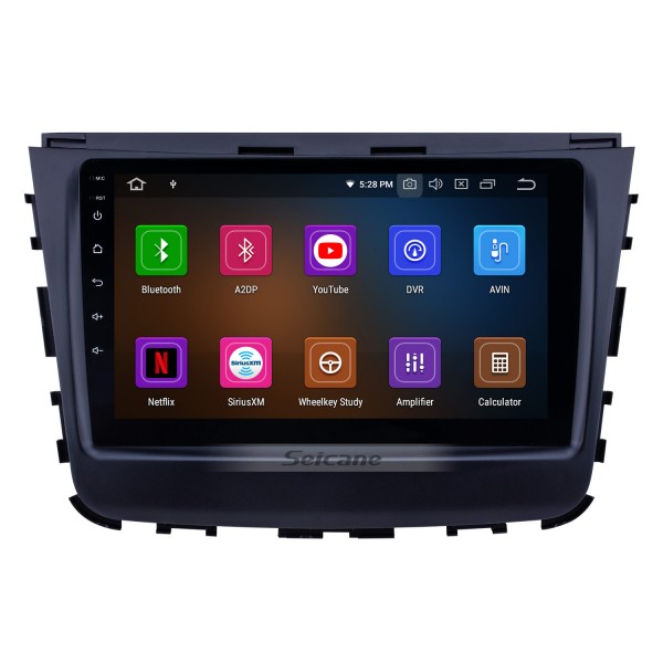 2018 Ssang Yong Rexton Android 12.0 9-дюймовый GPS-навигатор Радио Bluetooth AUX HD Сенсорный экран USB Поддержка Carplay TPMS DVR Цифровое ТВ Резервная камера