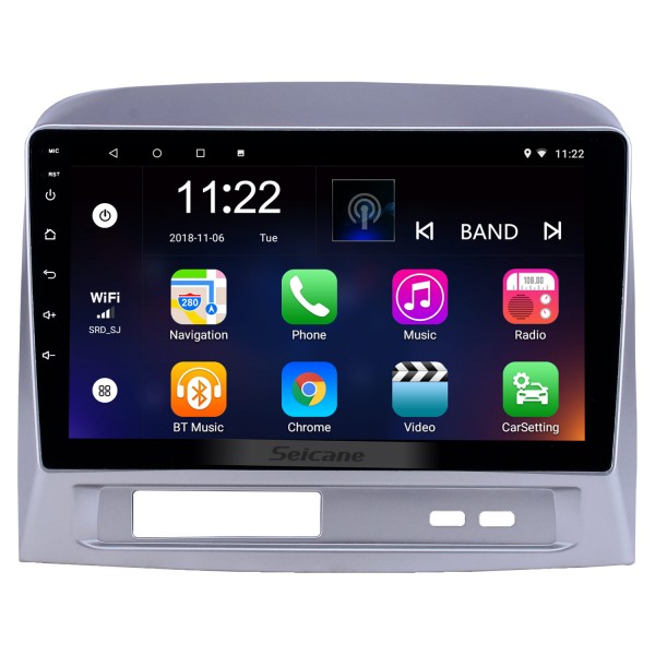 Сенсорный HD-экран 9-дюймовый Android 13.0 GPS-навигация Радио для Toyota Vios 2004 года с Bluetooth AUX Поддержка музыки DVR Carplay Управление на руле
