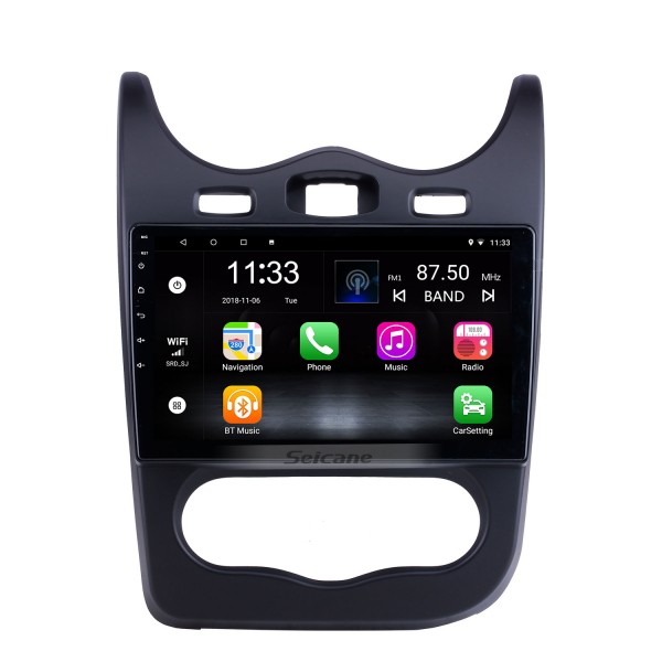 Для 2014 Renault Sandero Radio 10,1-дюймовый сенсорный экран Android 13.0 HD GPS-навигационная система с поддержкой Bluetooth Carplay