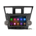 Android 13.0 для 2009-2014 TOYOTA Highlander Radio 9-дюймовая система GPS-навигации с сенсорным экраном Bluetooth HD Поддержка Carplay SWC