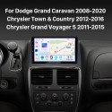 Для Dodge Grand Caravan 2008-2020 Chrysler Town & Country 2012-2016 Chrysler Grand Voyager 5 2011-2015 Сенсорный экран Carplay Radio Android 14.0 GPS-навигационная система Замена автомобильной стереосистемы Bluetooth