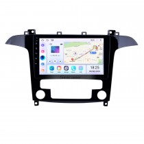 HD сенсорный экран 9-дюймовый Android 13.0 GPS-навигация Радио для 2007-2008 Ford S-Max Auto A / C с поддержкой Bluetooth AUX Carplay DAB + OBD