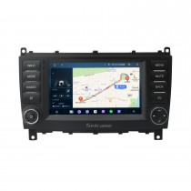 Android 14.0 Carplay Radio 7 дюймов для 2006-2012 CLK W209 2004-2008 CLS W219 HD сенсорный экран GPS навигационная система с поддержкой Bluetooth DVR OBD2