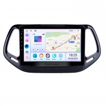 10,1-дюймовый 2017 Jeep Compass Android 13.0 Головное устройство GPS-навигация USB Зеркальная связь Bluetooth WIFI Поддержка DVR OBD2 Резервная камера Управление рулевым колесом