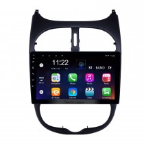 HD Сенсорный экран 9-дюймовый Android 12.0 GPS-навигация Радио для Peugeot 206 2000-2016 годов с Bluetooth AUX WIFI поддержка Carplay TPMS DAB+