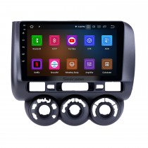 2002-2008 Honda Jazz Manual AC Android 12.0 9-дюймовый GPS-навигация Радио Bluetooth HD Сенсорный экран Поддержка Carplay Цифровое ТВ