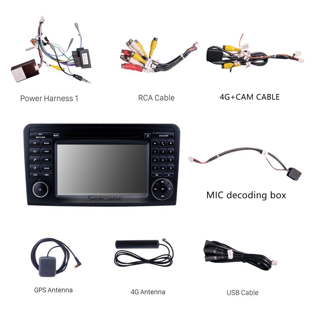 Android 9.0 7 Дюймов Для Mercedes Benz ML CLASS W164 ML350 ML430.