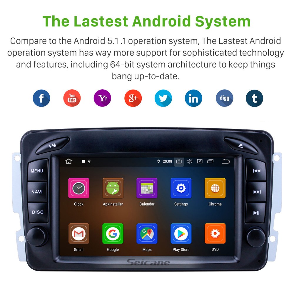 7-Дюймовый GPS-Навигатор Android 12.0 Для Mercedes Benz CLK-Class.