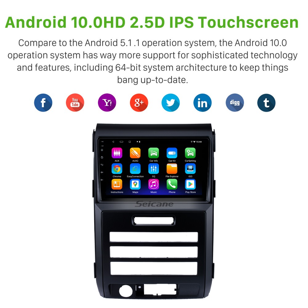 OEM 9-Дюймовый Android Для 2010 FORD F150 Raptor LHD Низкая Версия.