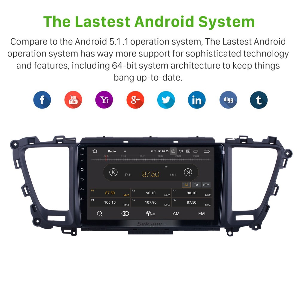 9 Дюймов Для 2014 2015 2016-2019 Kia Carnival / Sedona Radio.