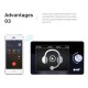 Автомобильный DAB / DAB + Receiver Bluetooth Music Hands-Free USB / TF Музыкальный адаптер с 2,8-дюймовым цветным TFT-LCD экраном