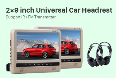 Tilt headrest DVD Player