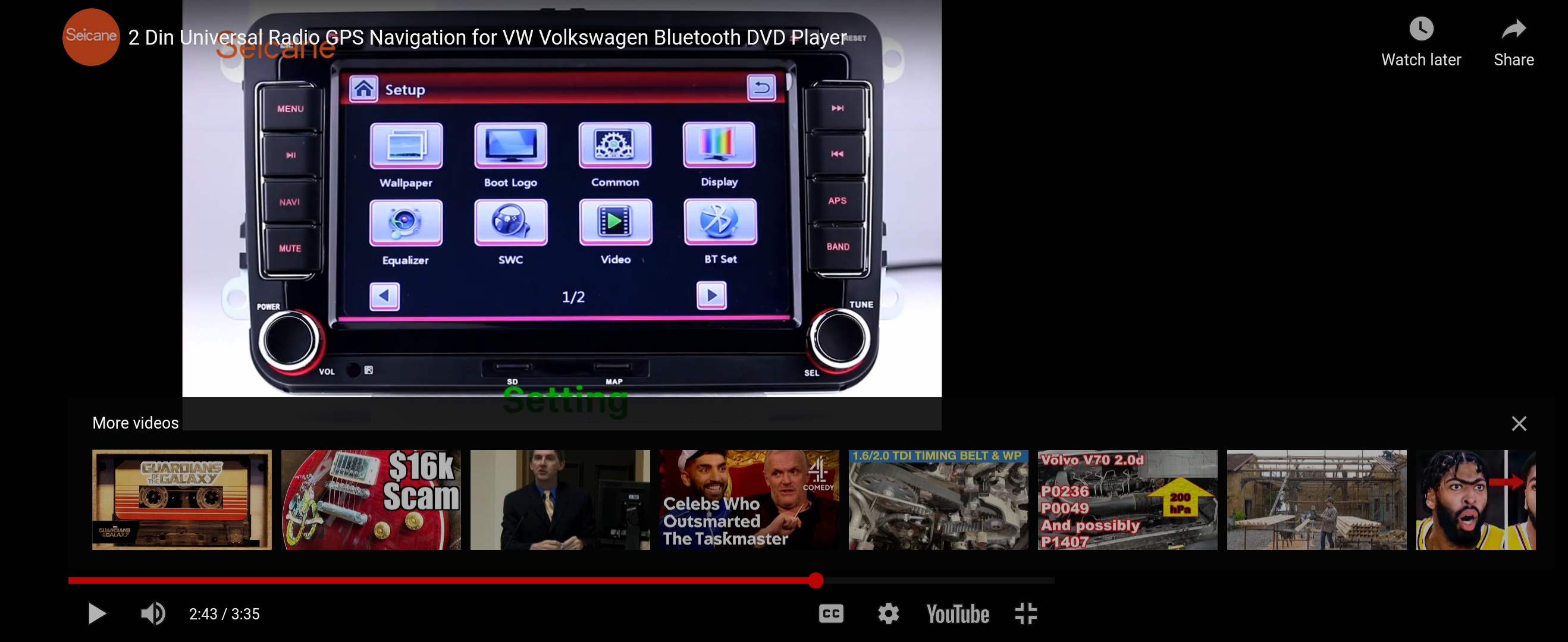 Radio Dvd Coche 1 Din Universal Táctil 3 HD Bluetooth 
