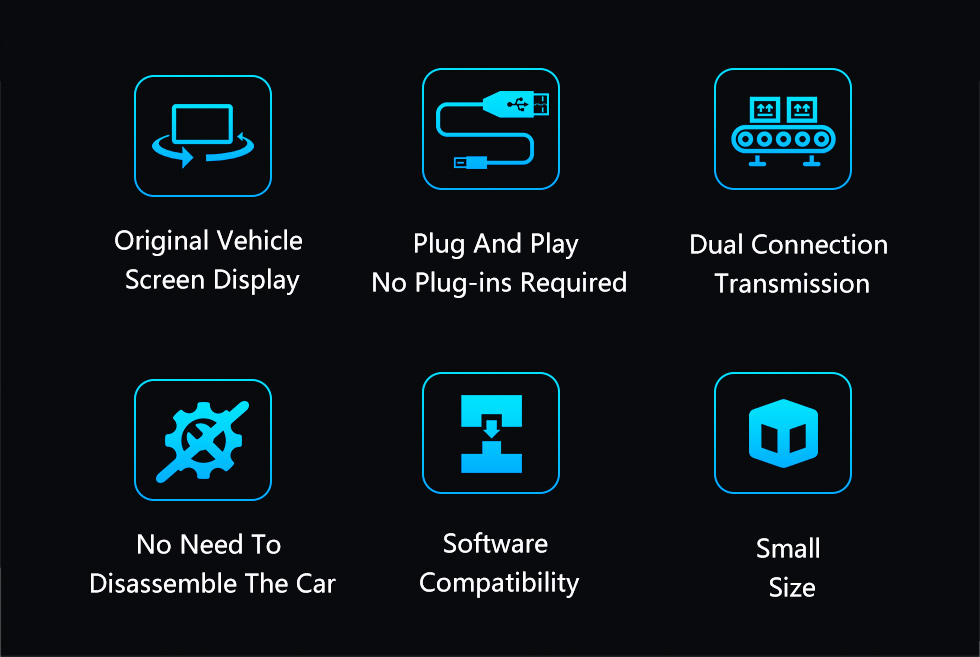 Seicane Kabelloser Plug-and-Play-Carplay-Adapter für werkseitig verkabelte Carplay-Unterstützung BWM Benz Audi VW
