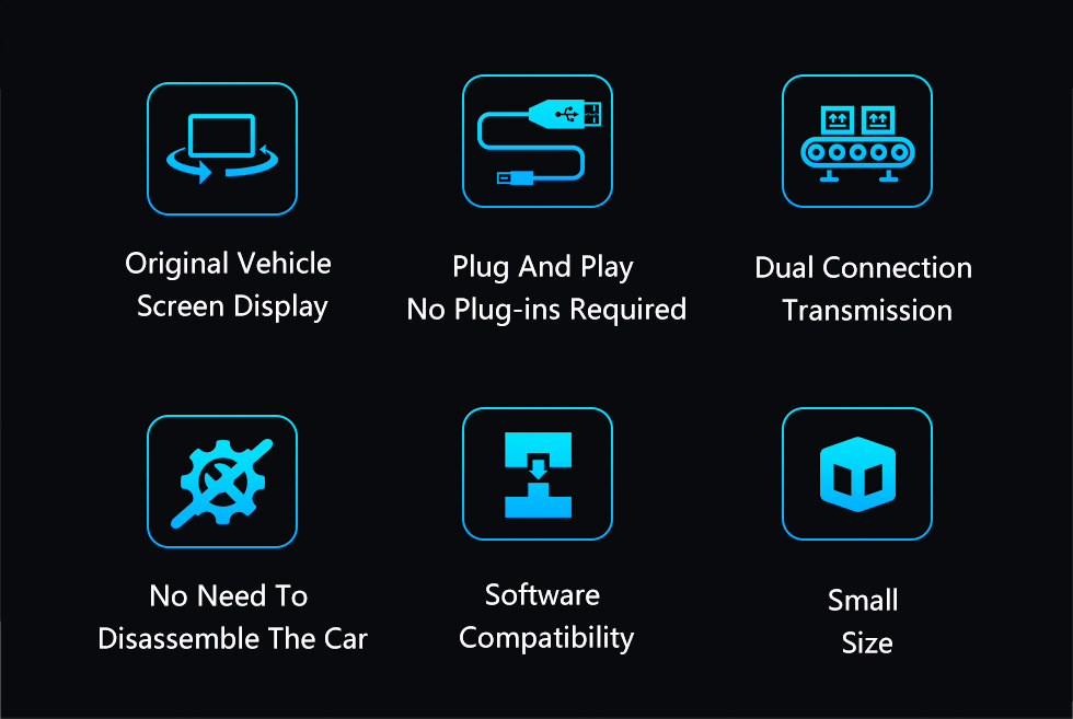 Seicane Adaptateur Carplay sans fil Plug and Play pour prise en charge Carplay filaire d'usine BWM Benz Audi VW