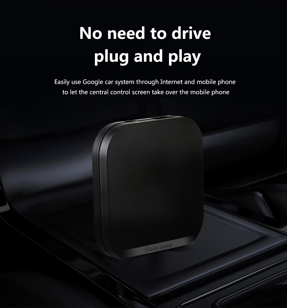 Seicane Adaptador de Carplay sem fio plug and play para suporte de carplay com fio de fábrica BWM Benz Audi VW